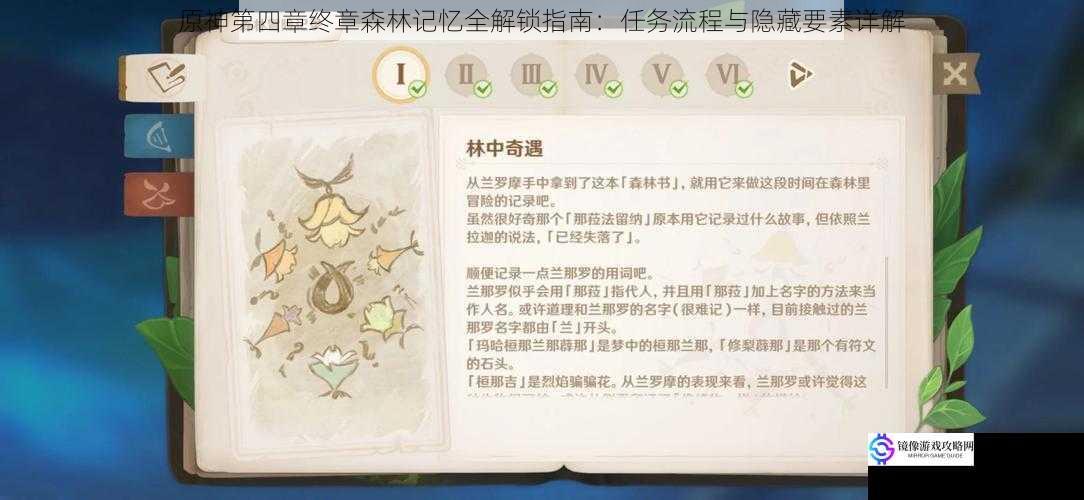 原神第四章终章森林记忆全解锁指南:任务流程与隐藏要素详解