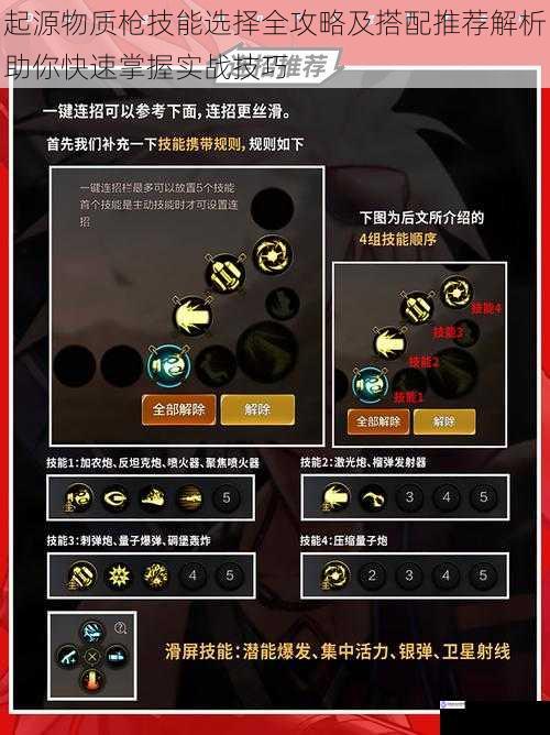 起源物质枪技能选择全攻略及搭配推荐解析助你快速掌握实战技巧