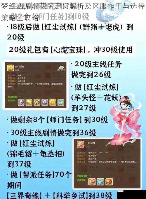 梦幻西游烟花区定义解析及区服作用与选择策略全攻略