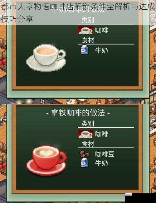 都市大亨物语咖啡店解锁条件全解析与达成技巧分享