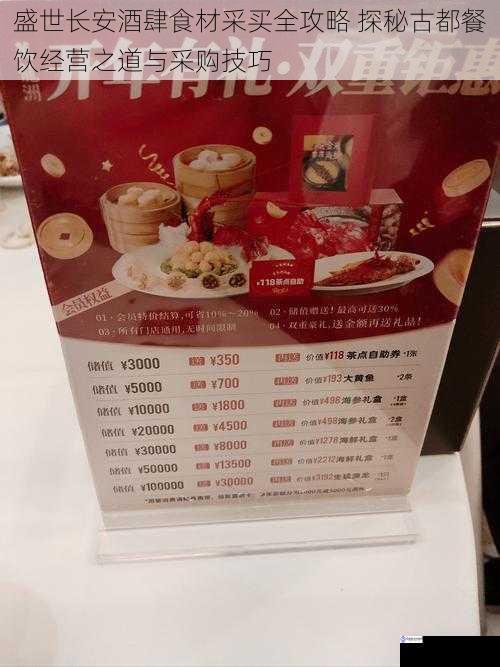 盛世长安酒肆食材采买全攻略 探秘古都餐饮经营之道与采购技巧