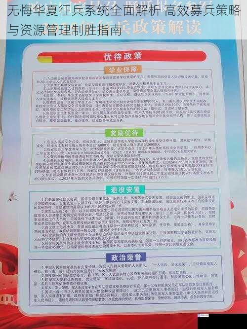无悔华夏征兵系统全面解析 高效募兵策略与资源管理制胜指南